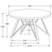 Neil 5 - piece Round Dining Table Set Concrete Gunmetal - Walo Furniture