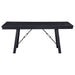 Newport 5 - piece Rectangular Trestle Dining Table Set Black - Walo Furniture