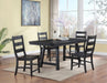 Newport 5 - piece Rectangular Trestle Dining Table Set Black - Walo Furniture