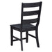 Newport Ladder Back Wood Dining Side Chair Black (Set of 2) - Walo Furniture