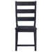 Newport Ladder Back Wood Dining Side Chair Black (Set of 2) - Walo Furniture