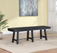 Newport Wood Trestle Base Dining Bench Black - Walo Furniture