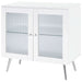 Nieta 2 - door Engineered Wood Accent Cabinet White High Gloss - Walo Furniture