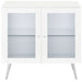 Nieta 2 - door Engineered Wood Accent Cabinet White High Gloss - Walo Furniture