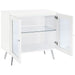 Nieta 2 - door Engineered Wood Accent Cabinet White High Gloss - Walo Furniture