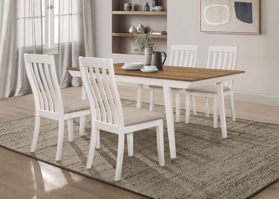 Nogales 5 - piece Rectangular Dining Table Set Off White - Walo Furniture