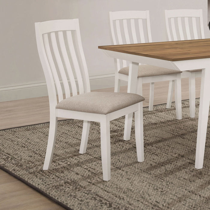 Nogales Wood Dining Side Chair Off White (Set of 2) - Walo Furniture