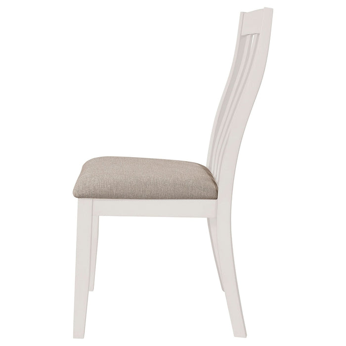 Nogales Wood Dining Side Chair Off White (Set of 2) - Walo Furniture