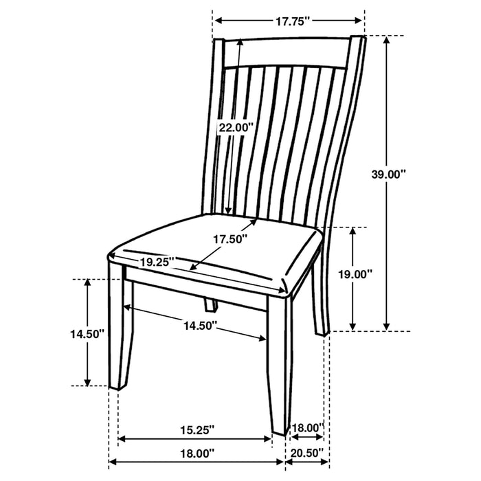 Nogales Wood Dining Side Chair Off White (Set of 2) - Walo Furniture