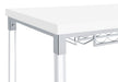 Norcrest 47 - inch Acrylic Leg Bar Table White High Gloss - Walo Furniture