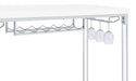 Norcrest 47 - inch Acrylic Leg Bar Table White High Gloss - Walo Furniture