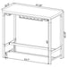 Norcrest 47 - inch Acrylic Leg Bar Table White High Gloss - Walo Furniture