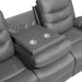 Nova 2 - piece Upholstered Padded Arm Sofa Set Dark Grey - Walo Furniture