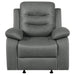 Nova Upholstered Padded Arm Glider Recliner Dark Grey - Walo Furniture