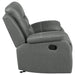 Nova Upholstered Padded Arm Glider Recliner Dark Grey - Walo Furniture