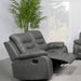 Nova Upholstered Padded Arm Reclining Loveseat Dark Grey - Walo Furniture