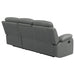 Nova Upholstered Padded Arm Reclining Sofa Dark Grey - Walo Furniture