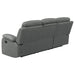 Nova Upholstered Padded Arm Reclining Sofa Dark Grey - Walo Furniture