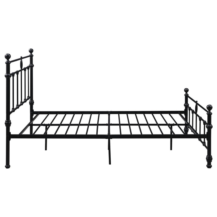 Novak 48 - inch Metal Eastern King Open Frame Bed Matte Black - Walo Furniture