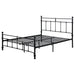 Novak 48 - inch Metal Eastern King Open Frame Bed Matte Black - Walo Furniture