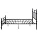 Novak 48 - inch Metal Eastern King Open Frame Bed Matte Black - Walo Furniture