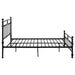 Novak 48 - inch Metal Full Open Frame Bed Matte Black - Walo Furniture