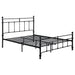 Novak 48 - inch Metal Queen Open Frame Bed Matte Black - Walo Furniture