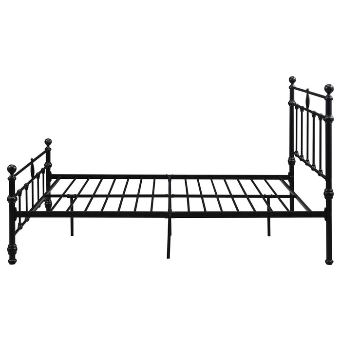 Novak 48 - inch Metal Queen Open Frame Bed Matte Black - Walo Furniture