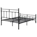 Novak 48 - inch Metal Queen Open Frame Bed Matte Black - Walo Furniture