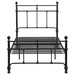 Novak 48 - inch Metal Twin Open Frame Bed Matte Black - Walo Furniture