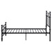 Novak 48 - inch Metal Twin Open Frame Bed Matte Black - Walo Furniture