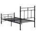 Novak 48 - inch Metal Twin Open Frame Bed Matte Black - Walo Furniture