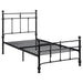 Novak 48 - inch Metal Twin Open Frame Bed Matte Black - Walo Furniture