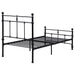 Novak 48 - inch Metal Twin Open Frame Bed Matte Black - Walo Furniture