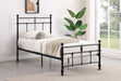 Novak 48 - inch Metal Twin Open Frame Bed Matte Black - Walo Furniture