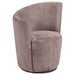 Nueva Upholstered Swivel Chair Curved Backrest Blush - Walo Furniture