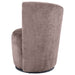 Nueva Upholstered Swivel Chair Curved Backrest Blush - Walo Furniture