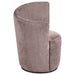 Nueva Upholstered Swivel Chair Curved Backrest Blush - Walo Furniture