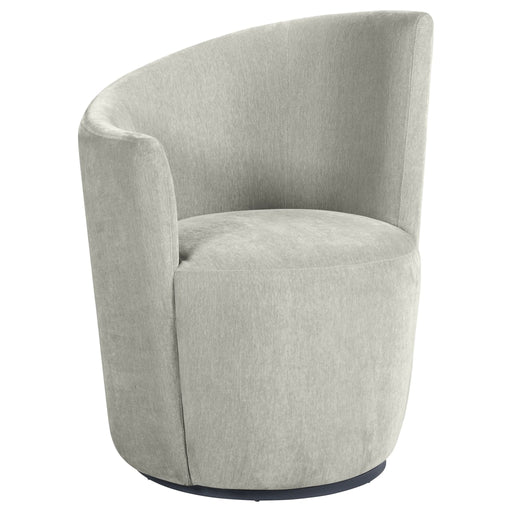 Nueva Upholstered Swivel Chair Curved Backrest Dove Grey - Walo Furniture