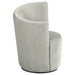 Nueva Upholstered Swivel Chair Curved Backrest Dove Grey - Walo Furniture