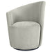 Nueva Upholstered Swivel Chair Curved Backrest Dove Grey - Walo Furniture