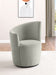 Nueva Upholstered Swivel Chair Curved Backrest Dove Grey - Walo Furniture