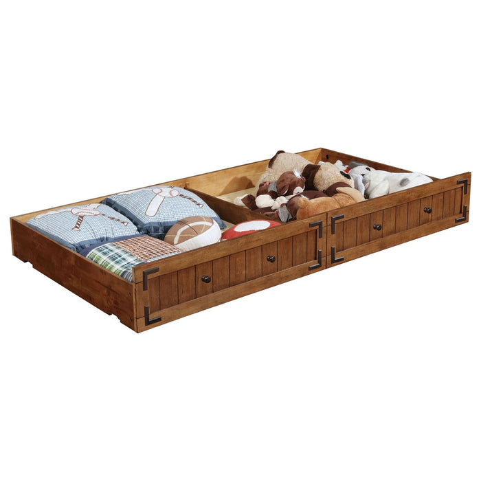 Oakdale Wood Twin Daybed with Trundle Rustic Honey - Walo Furniture