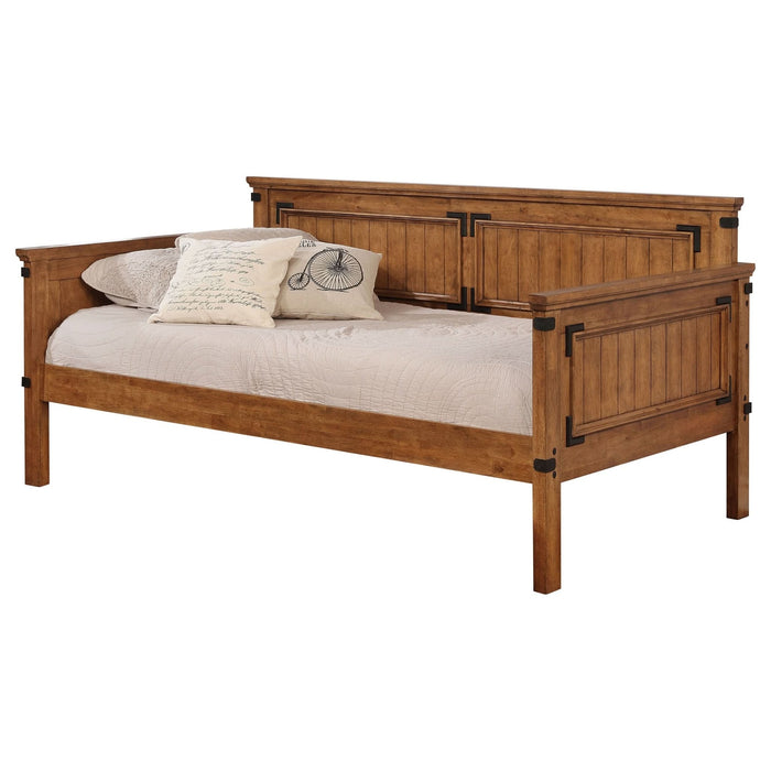 Oakdale Wood Twin Daybed with Trundle Rustic Honey - Walo Furniture