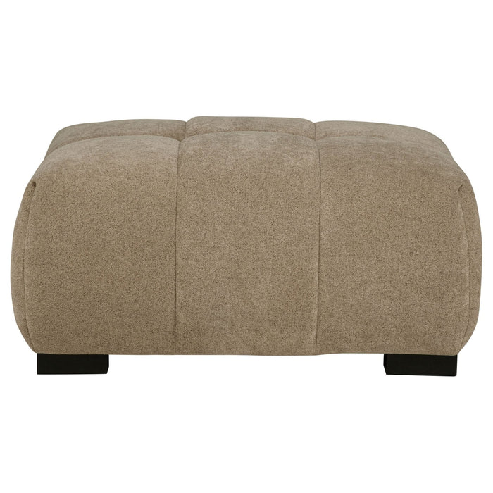 Octavia Upholstered Rectangular Ottoman Camel - Walo Furniture