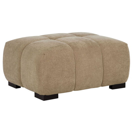 Octavia Upholstered Rectangular Ottoman Camel - Walo Furniture