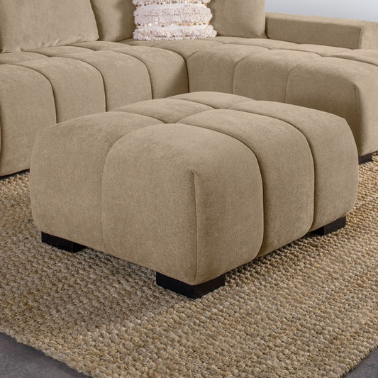 Octavia Upholstered Rectangular Ottoman Camel - Walo Furniture