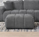 Octavia Upholstered Rectangular Ottoman Charcoal Grey - Walo Furniture