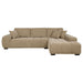 Octavia Upholstered Sectional Chaise Sofa Camel - Walo Furniture