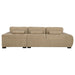 Octavia Upholstered Sectional Chaise Sofa Camel - Walo Furniture